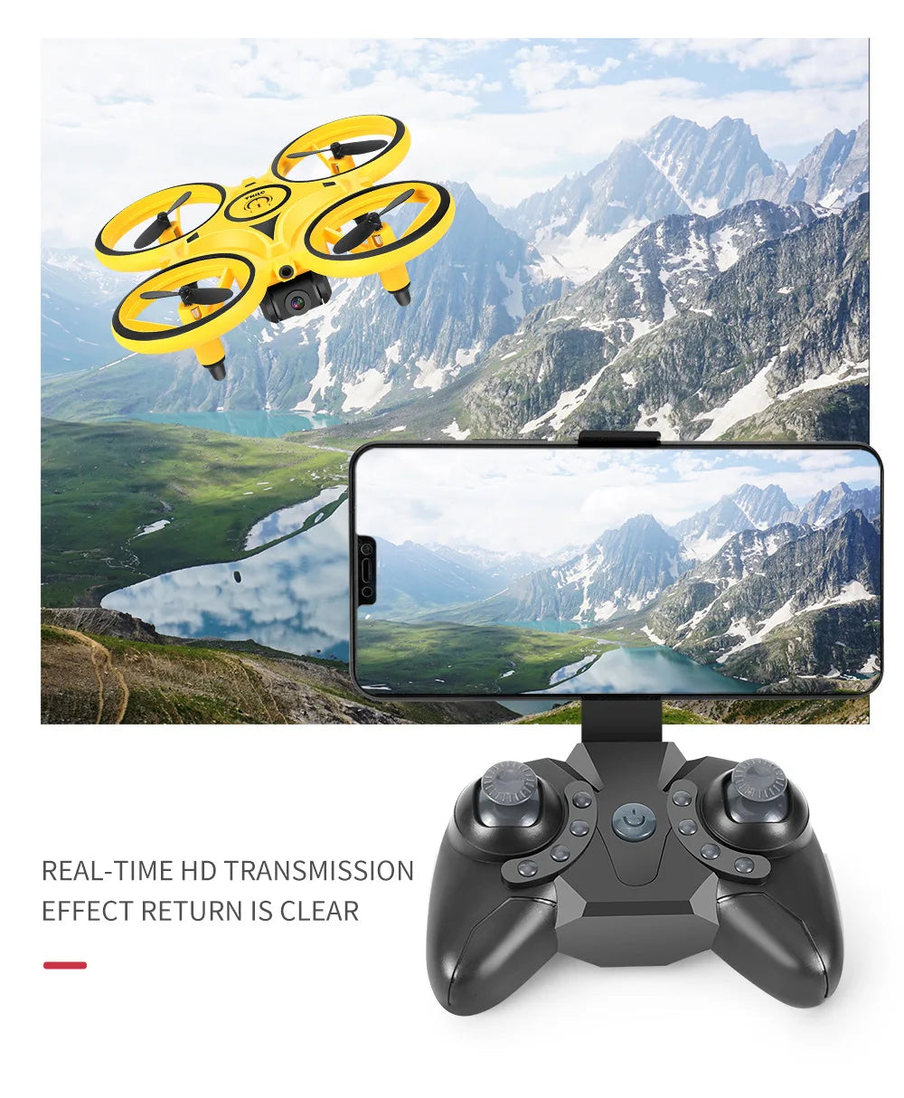 HGRC 2.4G Mini Watch RC Drone, REAL-TIME HD TRANSMISSION EFFECT RETURN IS CL