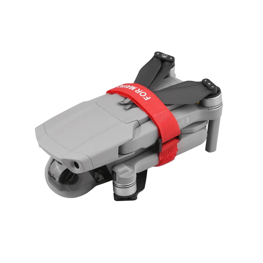 2pcs Propeller Blade Mount for DJI Mavic MINI Mavic AIR 2/2S Pro Platinum 2 Pro Zoom Drone Magic Tape Straps Loop Ties Accessory 20 2pcs Propeller, Black,Red - Magic cable tie .