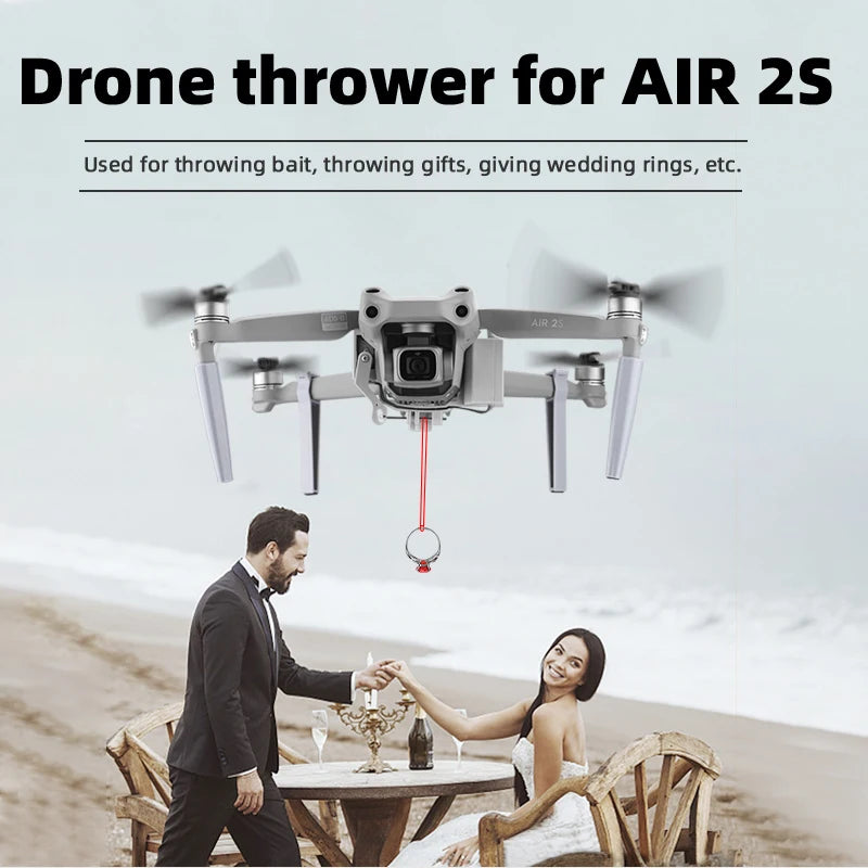 Drone thrower for AIR 2S Used for throwing bait; throwing gifts, giving wedding