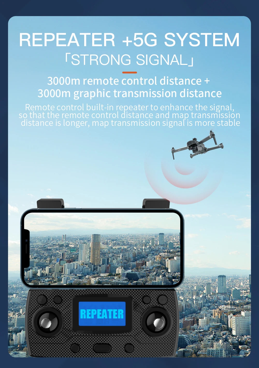 ZLL SG908 MAX Drone, REPEATER +5G SYSTEM TSTRONG SIGNAL ] 3