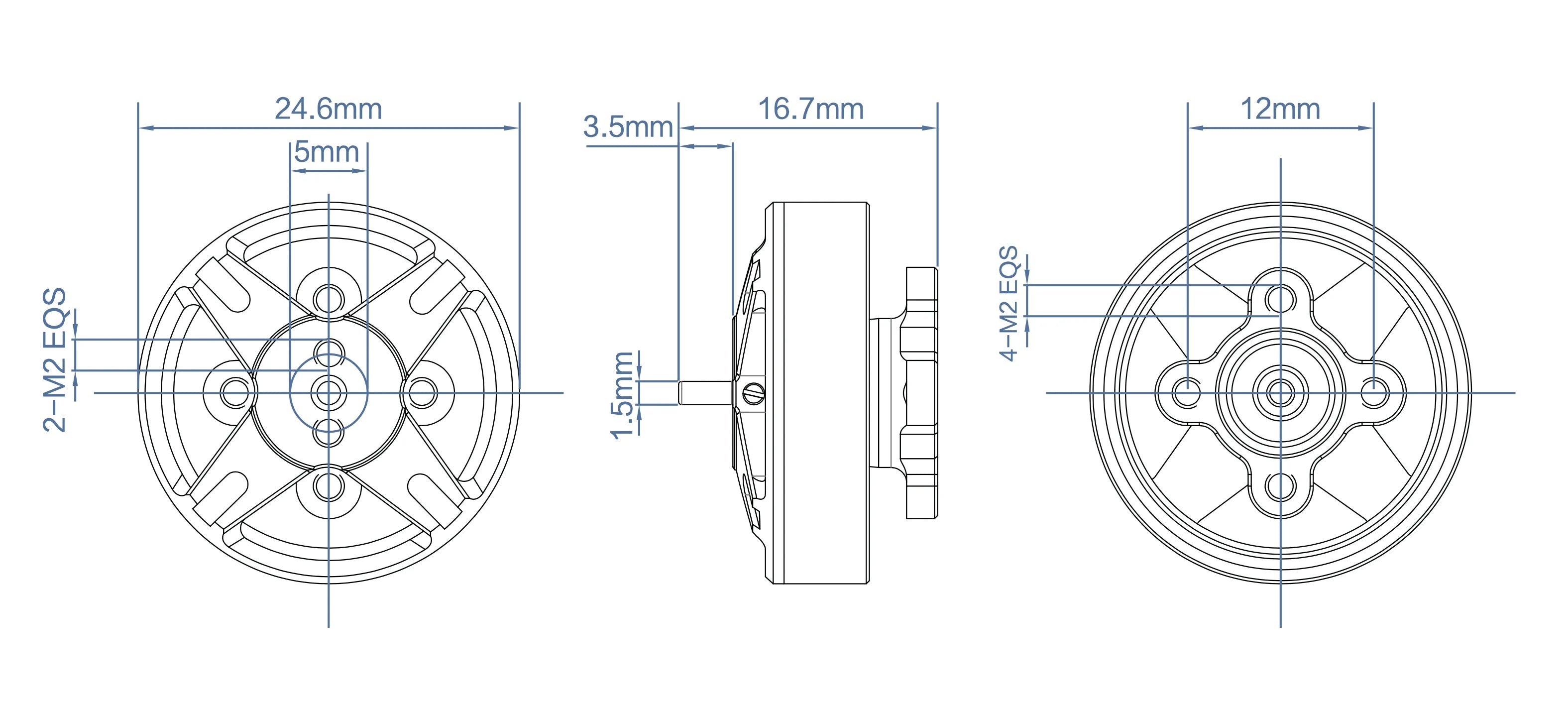 GEPRC GR2004 1750KV 2550KV Motors, GEPRC GR2004 brushless motor, specially developed for Toothpick & Long