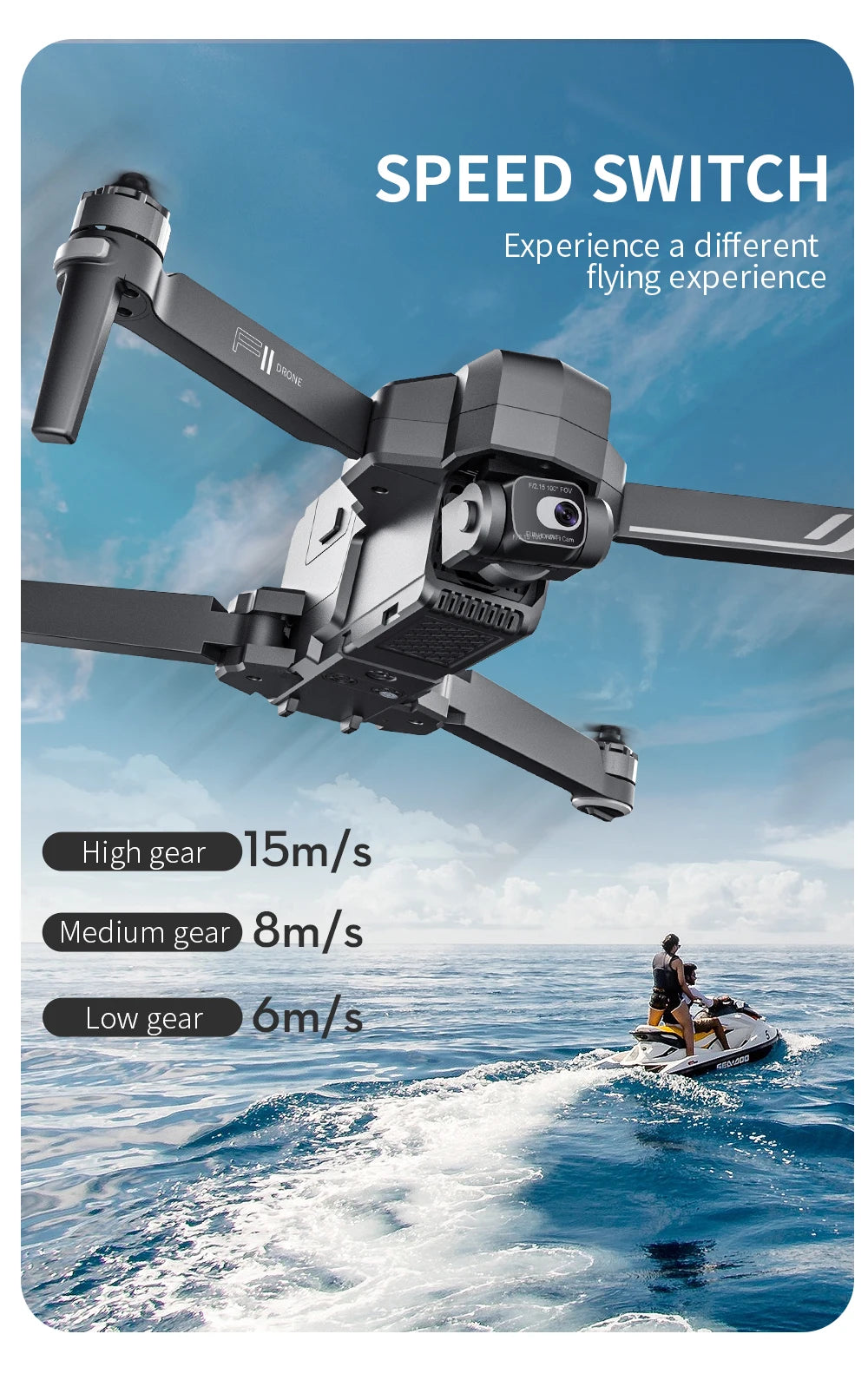SJRC F11 / F11S  Pro Drone, F215137 Fov bhmjlrsCam High gear 5
