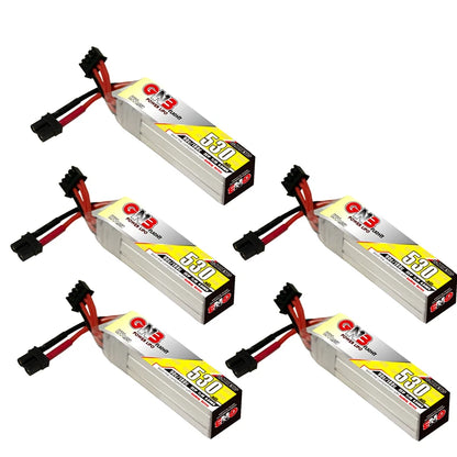 5PCS Gaoneng GNB HV 1S 2S 3S 4S 6S 530mAh 90C/180C LiPo Battery With PH2.0/XT30U-F Plug For RC FPV Drone