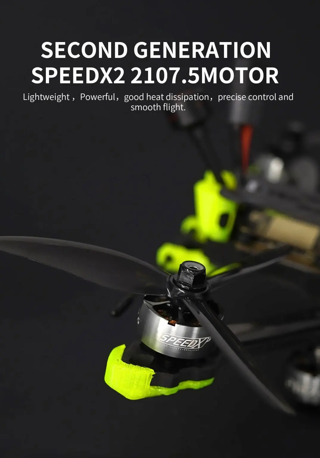 GEPRC MARK5 FPV Drone, SECOND GENERATION SPEEDX2 2107.5MOTOR Lightweight