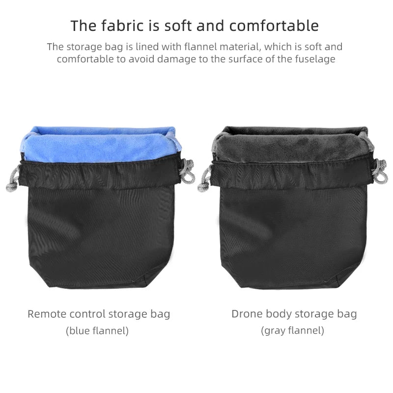 Portable Storage Bag for DJI Mavic Air 2/Air 2S Handbag Drone Remote Control Protective Carrying Case for DJI Mavic Mini 2 9 flannel material is soft and comfortable to avoid damage to the surface of the fuse