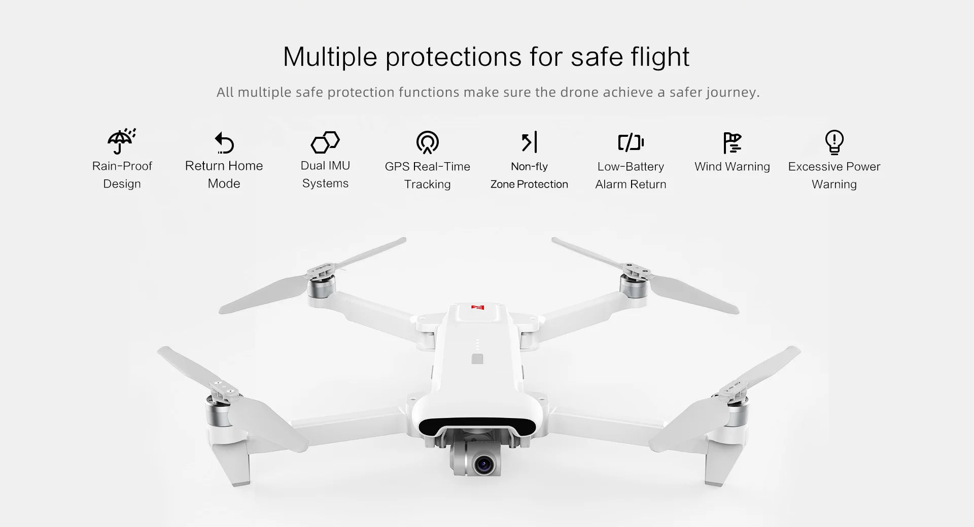 FIMI X8SE 2022 Drone, multiple protections for safe flight . dual IMU GPS Real-Time Non-fly