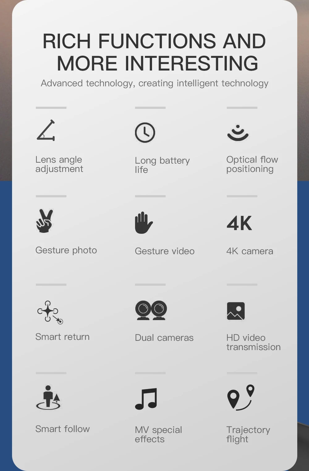 ZLRC SG700 MAX Drone - 4K 5G WIFI FPV Dual Camera Optical Flow Brushless Motor 28 Mins 21 ZLRC SG700 MAX Drone, rich functions and more interesting advanced technology; creating intelligent technology l lens