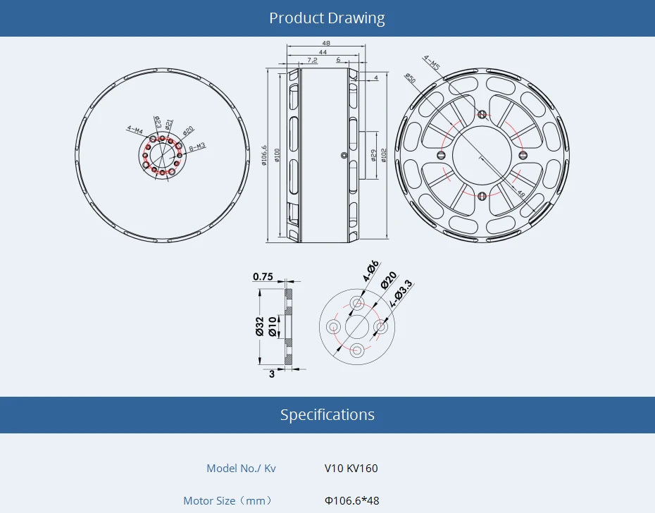 T-motor V Type V10 KV