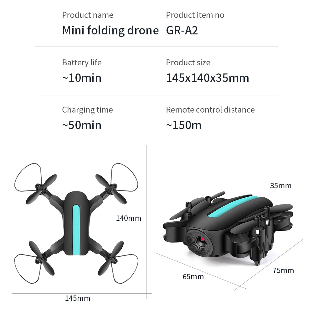 A2 Drone, lomin 145x140x35mm charging time remote