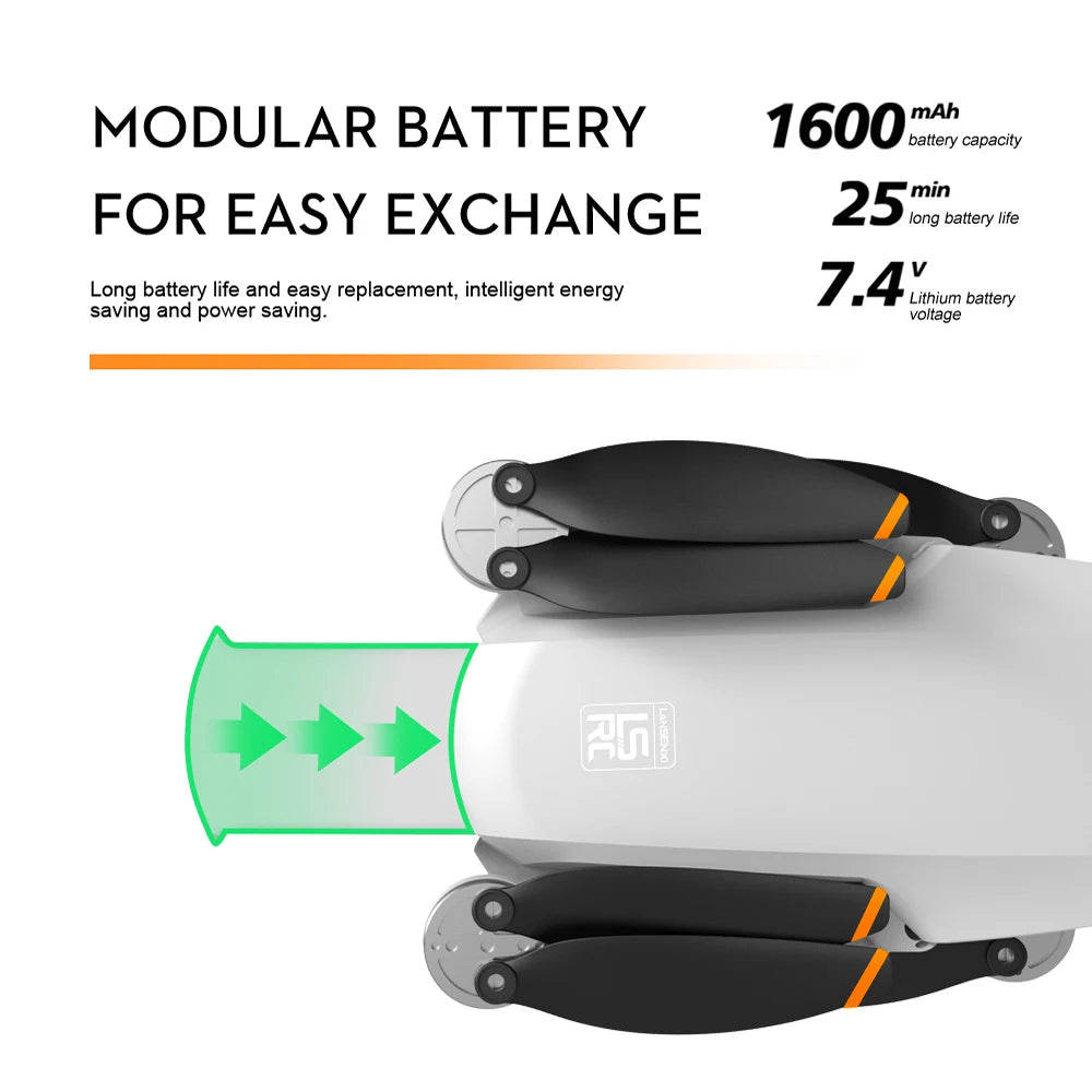 S6S Mini Drone, mAh MODULAR BATTERY 1600 battery capacity min FOR EASY EX