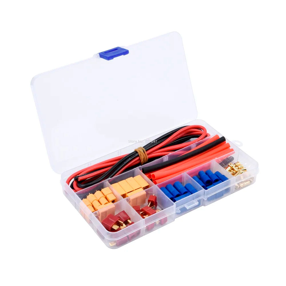 Drone Battery Connector, High Quality Heat shrink tube Black / Red