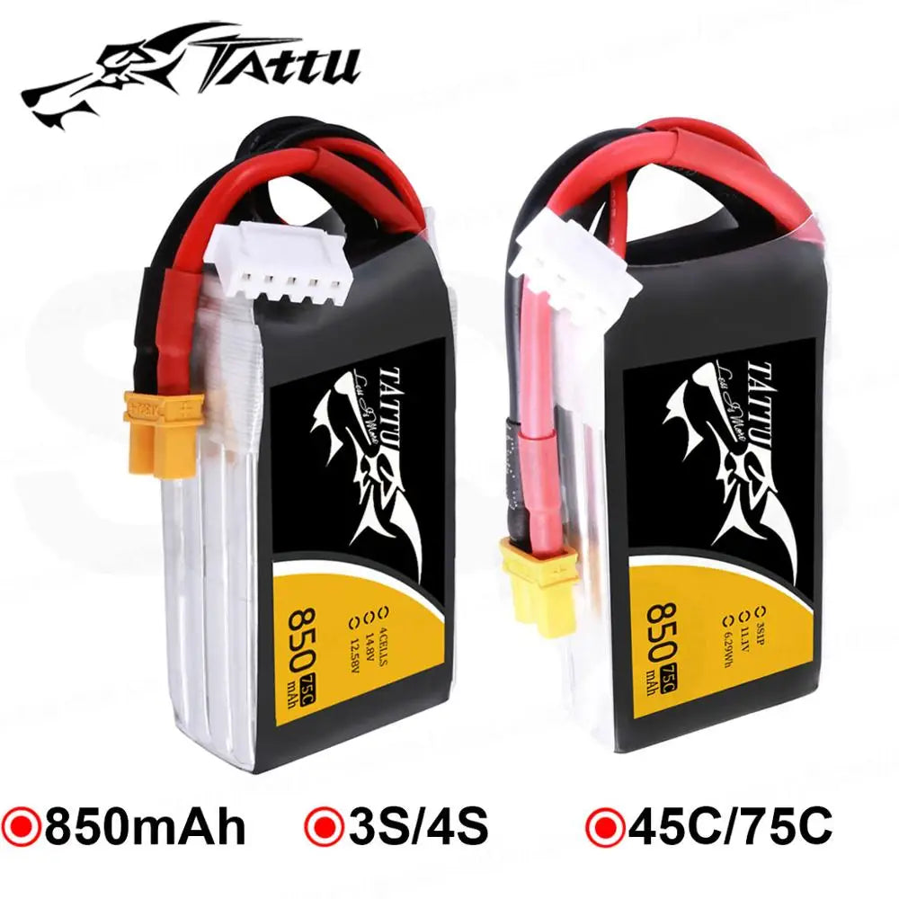 Tattu battery Size: 28*30*59mm Continuous Discharge Rate: 75C