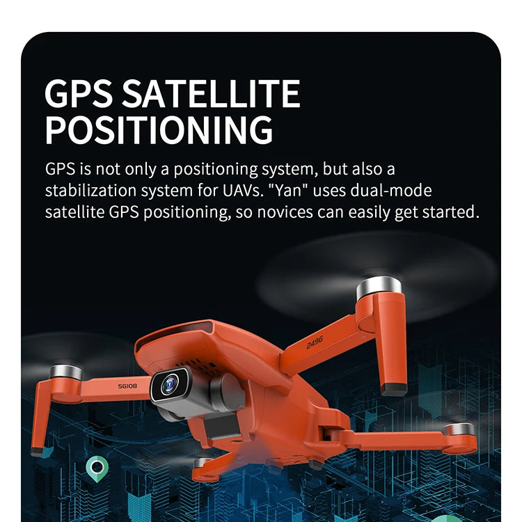 G108 Pro MAx Drone, GPS SATELLITE POSITIONING GPS is not only a positioning system,