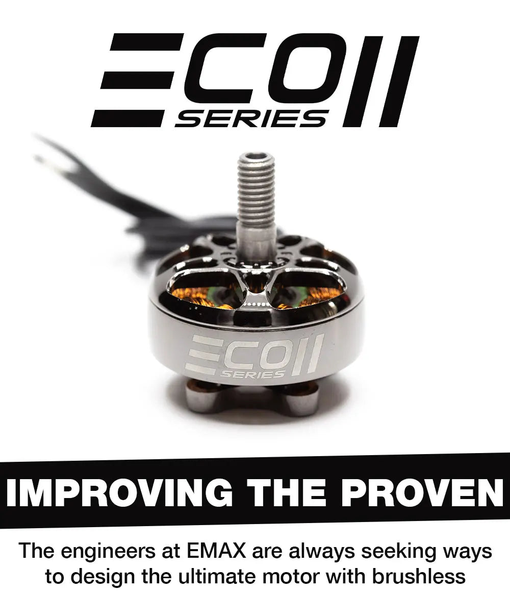 Emax ECO II 2207 ECOII 1700KV1900KV 2400KV CW Thread Brushless Motor For FPV RC Drone FPV Multirotor DIY Spare Part Accessories 9 engineers at EMAX are always seeking ways to design the ultimate motor with brushless brushless