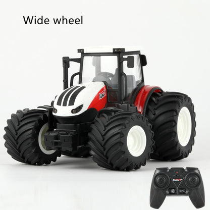 एलईडी हेडलाइट फार्म खिलौने सेट के साथ 1/24 आरसी ट्रैक्टर ट्रेलर - बच्चों के उपहार के लिए 2.4GHZ रिमोट कंट्रोल कार ट्रक फार्मिंग सिम्युलेटर