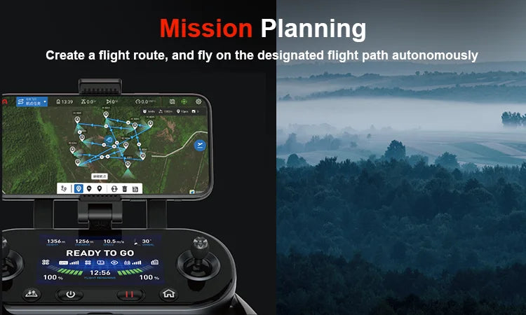 Autel EVO II Pro RTK, mission planning Create a flight route, and fly on the designated flight path autonomously .