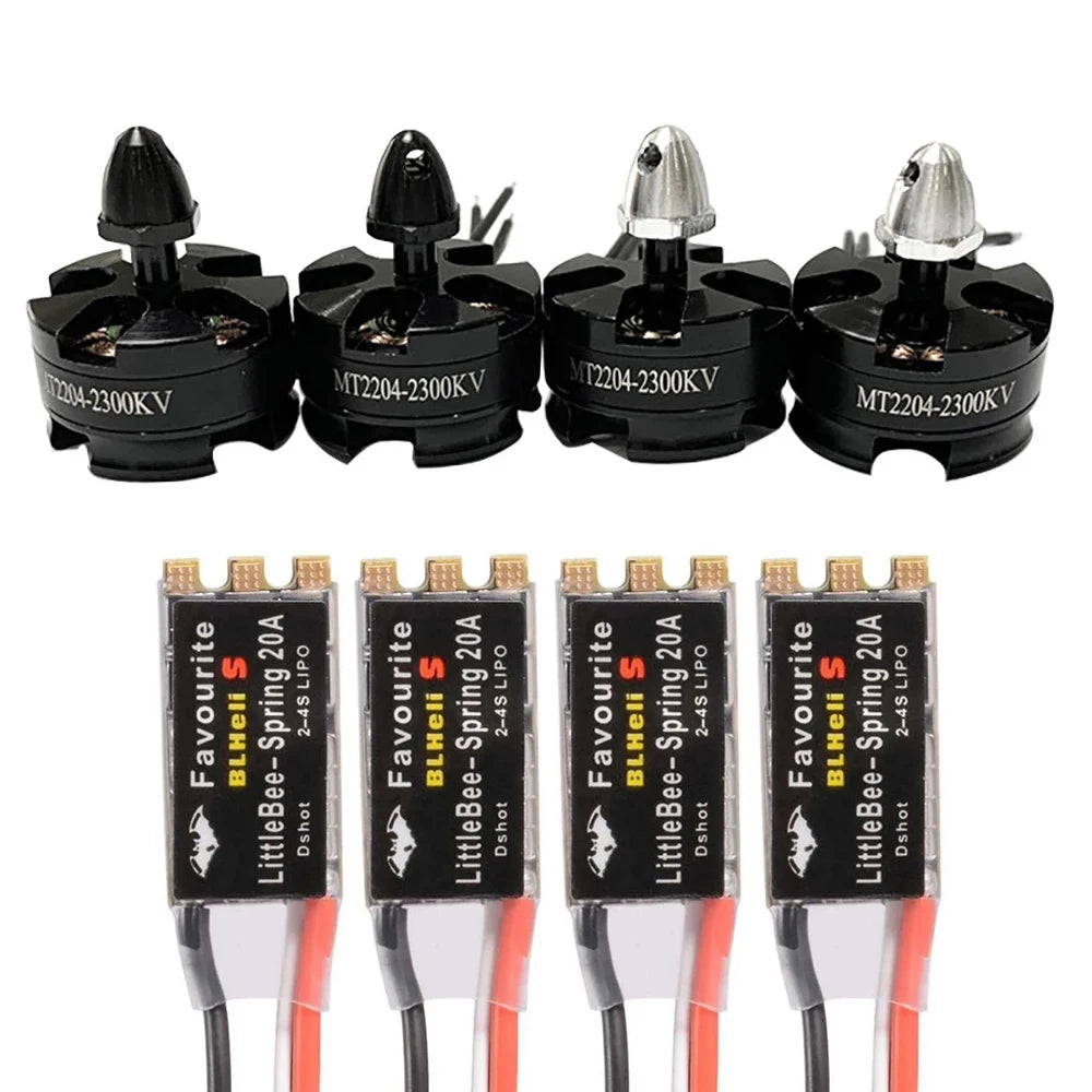 MT2204 2300KV 2204 CW/CCW Brushless Motor & FVT Littlebee 20A BLHeli-s SPRING ESC for FPV Racing Quad Motor FPV Multicopter 16 FVT LITTLEBEE Little bee BLHeli-s20A
