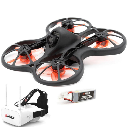 Emax 2S Tinyhawk S Mini FPV Racing Drone - With Camera 0802 15500KV Brushless Motor Support 1/2S Battery 5.8G FPV Glasses RC Plane