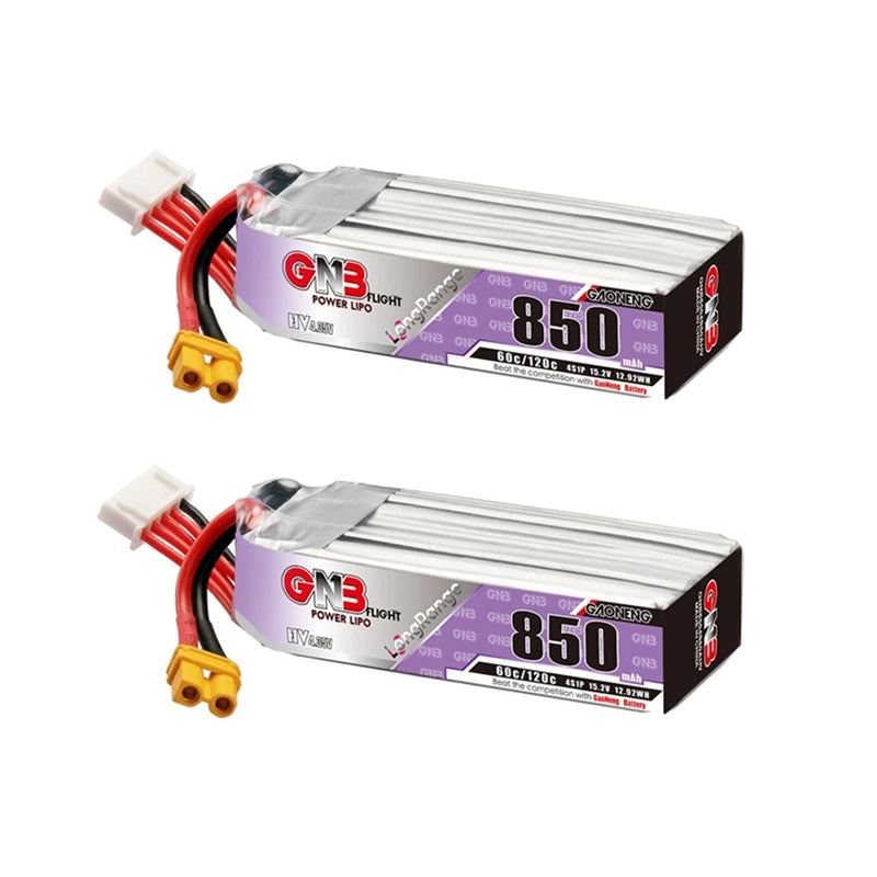 GAONENG GNB 4S HV 15.2V 850mAh 60C/120C Lipo Battery With XT30U-F