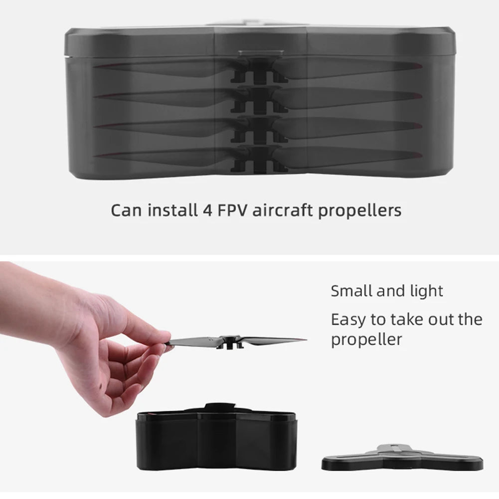 ABS Plastic Propeller Storage Box for DJI FPV 5328S Blade Anti-fall Protection Case Drone Aircraft Accessories 12 ABS Plastic Propeller, Can install 4 FPV aircraft propellers Small and light Easy to take out the propel