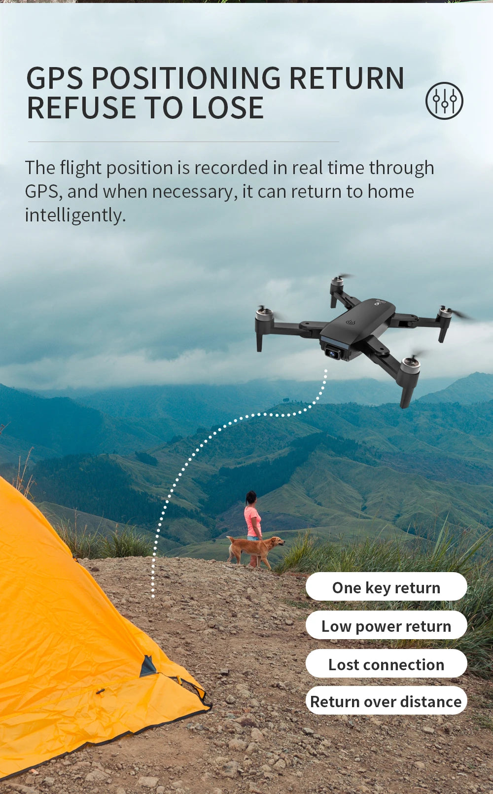 ZLRC SG700 MAX Drone, gps positioning return refuse to lose the flight position is recorded