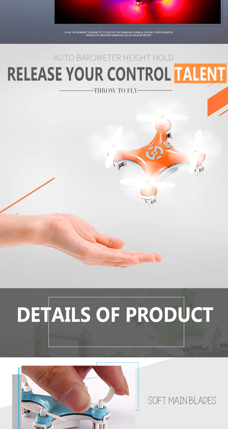 Cheerson CX10 Mini Drone - 4CH 2.4G RC Remote Control Drone Quadcopter Helicopter LED CX 10 Mini Done Toys Gift For Children Gift 20 Cheerson CX10 Mini Drone, shandongchemicalexchbut supply mole of d