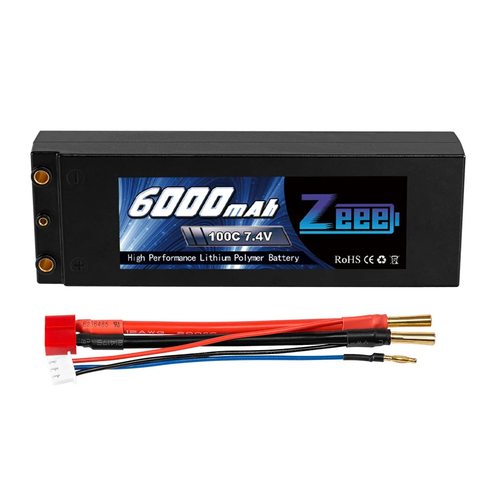 Zeee Lipo Battery, gooOmar 10OC 7.4V High Performance Lithiun Polymer Battery RoHS