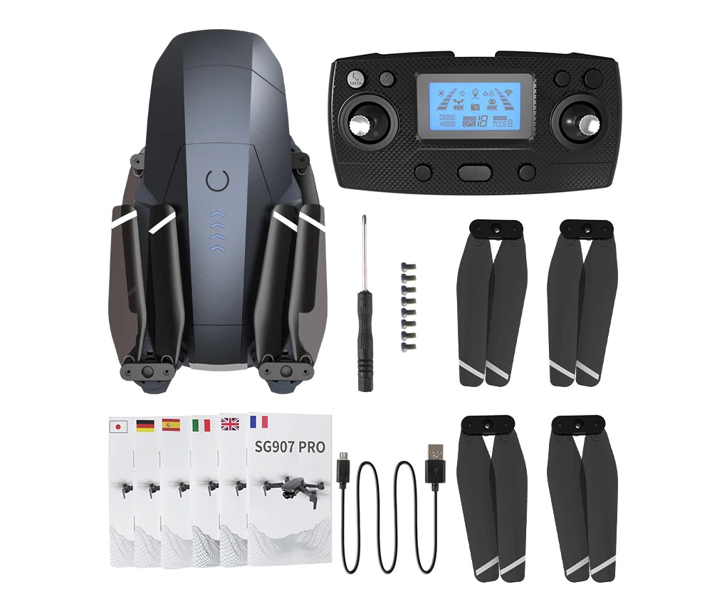 SG907 MAX Drone - 4K HD Professional 3-Axis Gimbal Brushless Motor 5G WIFI GPS HD Dual Camera Foldable Quadcopter FPV RC Dron Professional Camera Drone 64 SG907 MAX Drone - 4K HD Professional 3-Axis G