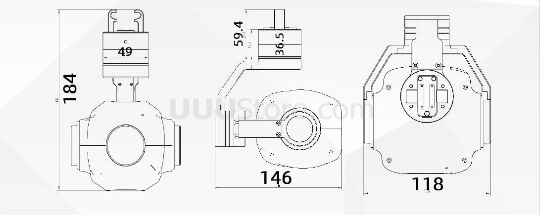 INYYO QR 20W 20X 360 Degree OPTICAL ZOOM CAMERA 1080p 60fps 1/3" 2.0 Megapixel CMOS Camera WITH 3-AXIS GIMBAL 9 the 20x optical zoom camera supports HDMI output and Ethernet output . the video output resolution is