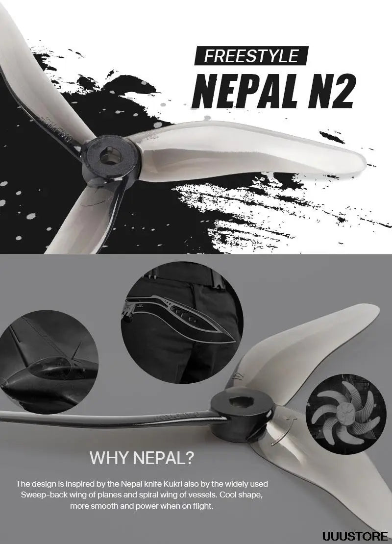 the design is inspired by the Nepal knife Kukri also by the widely used Sweep