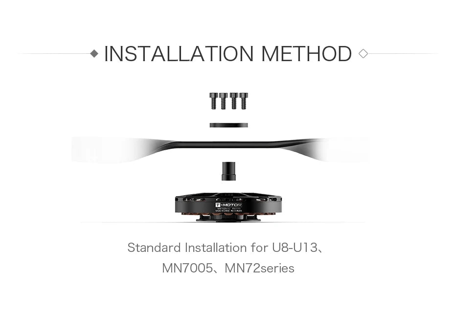 T-Motor P24 Carbon Fiber Props, INSTALLATION METHOD TTTT 7ens7OS Standard Installation for U