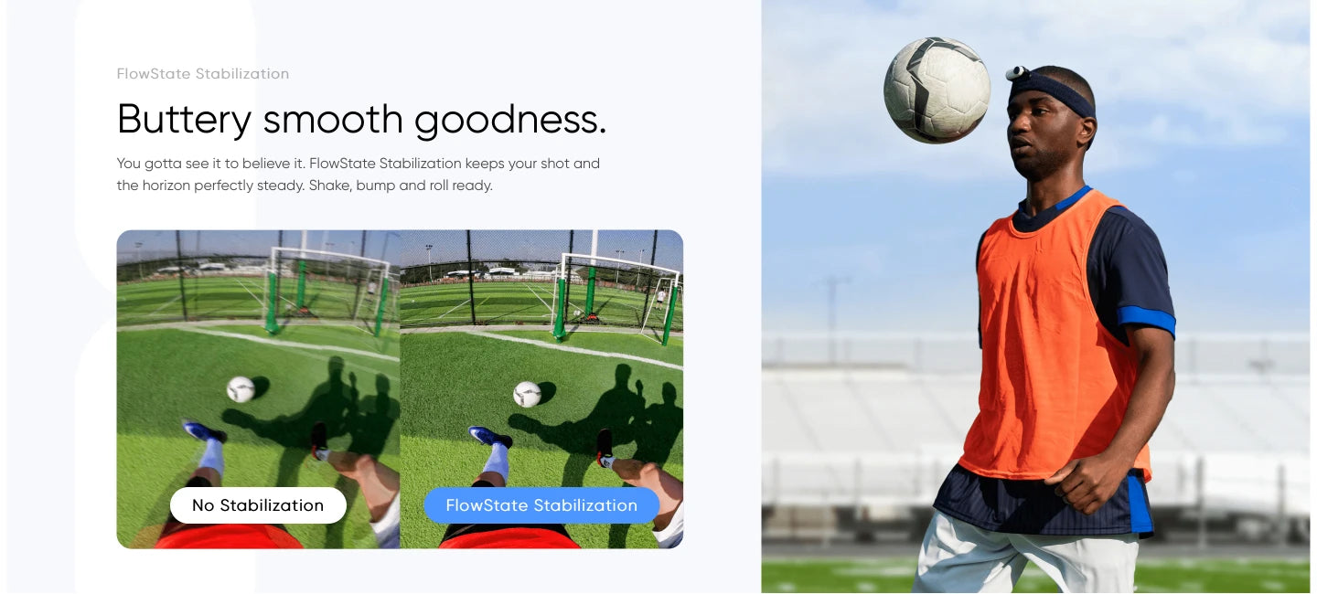 Insta360 GO Small Action Camera Light Weight Waterproof Stabilization POV Capture With Charge Case Wearable Camera Accessories 10 FlowState Stabilization keeps your shot and the horizon perfectly steady . no