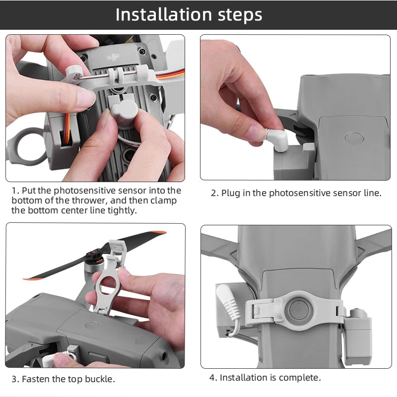 the photosensitive sensor line bottom of the thrower, and then clamp the bottom center line tightly