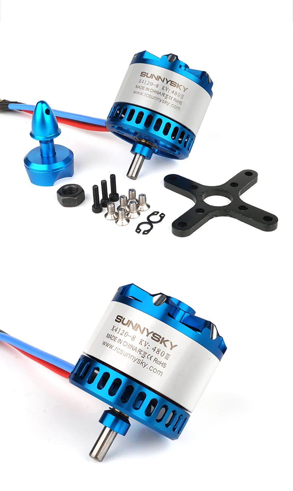 SUNNYSKY X4120-III X4125-III X4130-III 310KV 420KV 440KV 465KV 480KV Brushless Motor for RC Quadcopter Airplanes Fixed Wing Plane 6 Ww . rcsunnysky. 4801 RoHS com