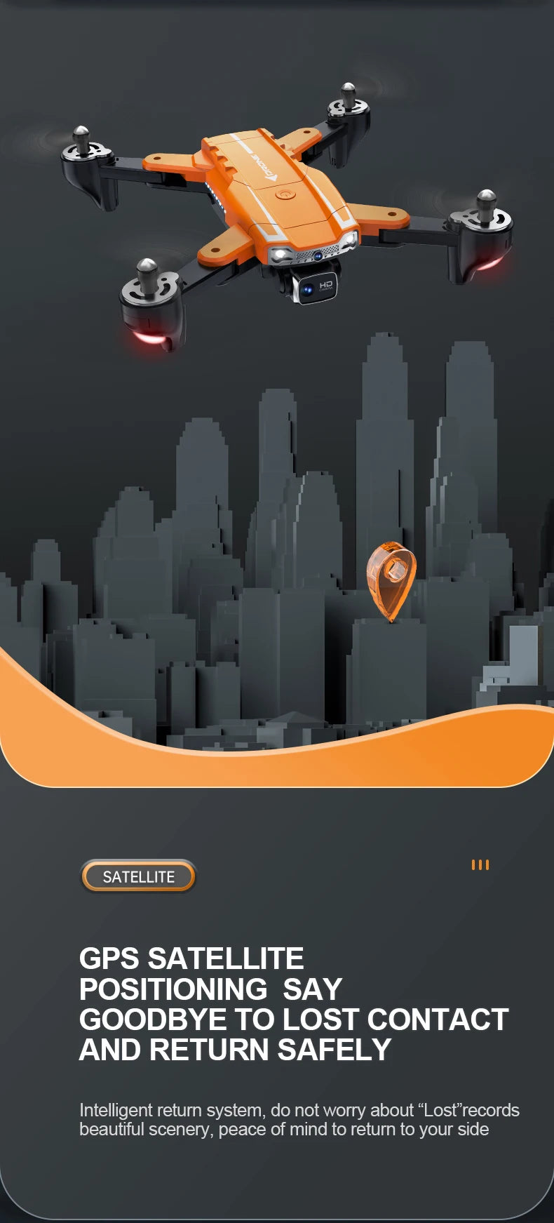 A5S Drone, satellite gps satellite positioning say goodbye to lost contact and return