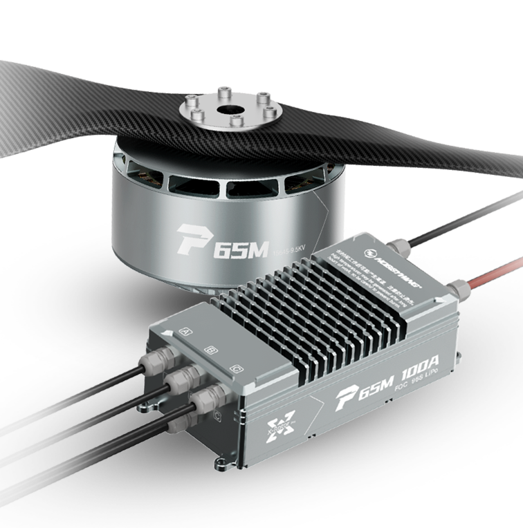 Hobbywing P65M High Voltage Heavy Lift Drone Motor – 400V / 355V 130kg Thrust, 72-Inch Propeller, UAVCAN/RS485 ESC