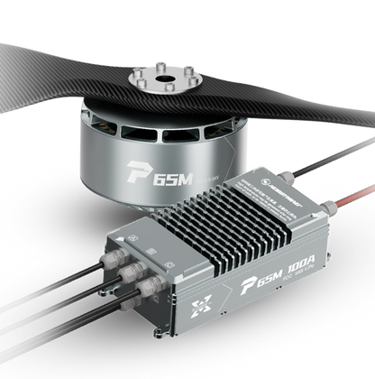 Hobbywing P65M High Voltage Heavy Lift Drone Motor – 400V / 355V 130kg Thrust, 72-Inch Propeller, UAVCAN/RS485 ESC