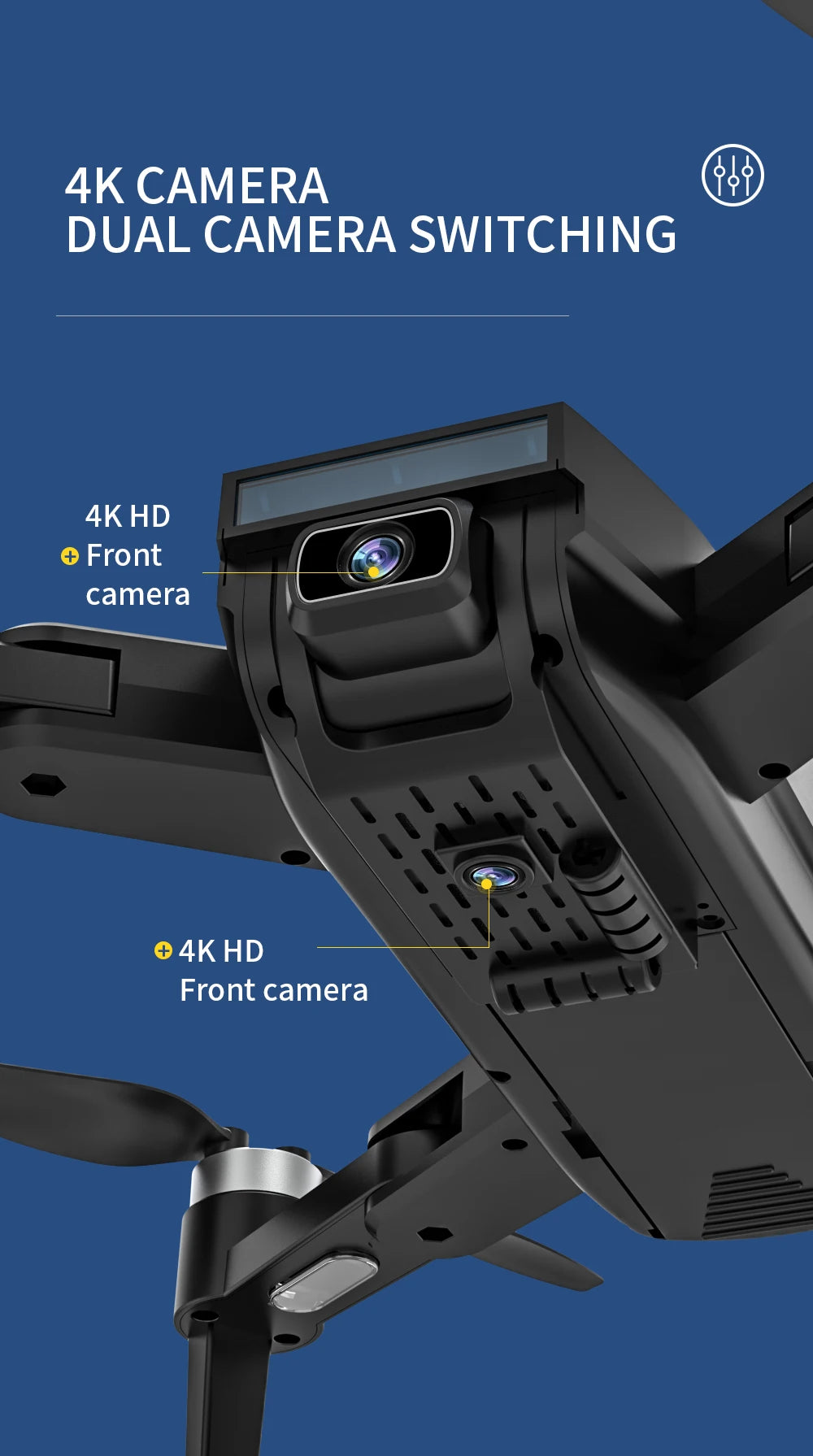 ZLRC SG700 MAX Drone - 4K 5G WIFI FPV Dual Camera Optical Flow Brushless Motor 28 Mins 10 4k camera dual camera switching 4khd front camera 4k