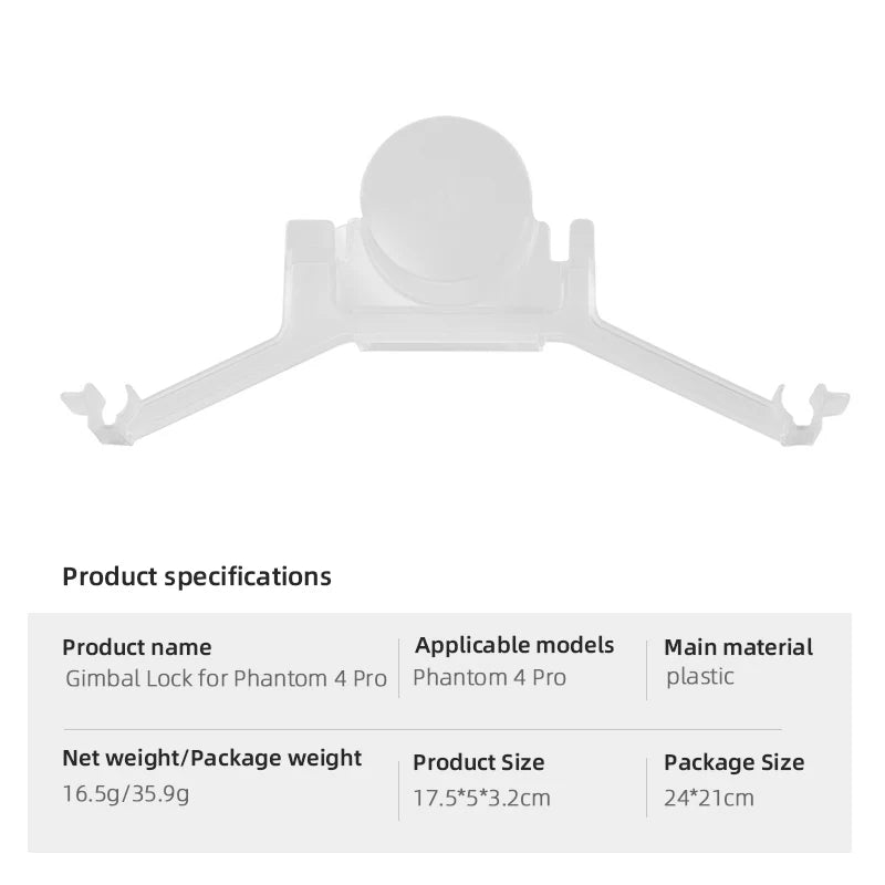 Gimbal Lock for Phantom 4 Pro Phantom 4 pro plastic Net weight/Package weight Package