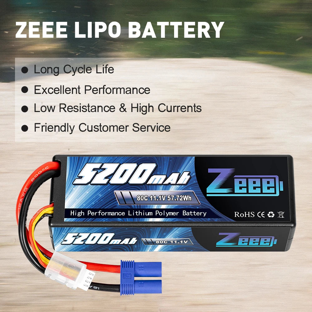 ZEEE LIPo BATTERY Long Cycle Life Excellent Performance Low Resistance &