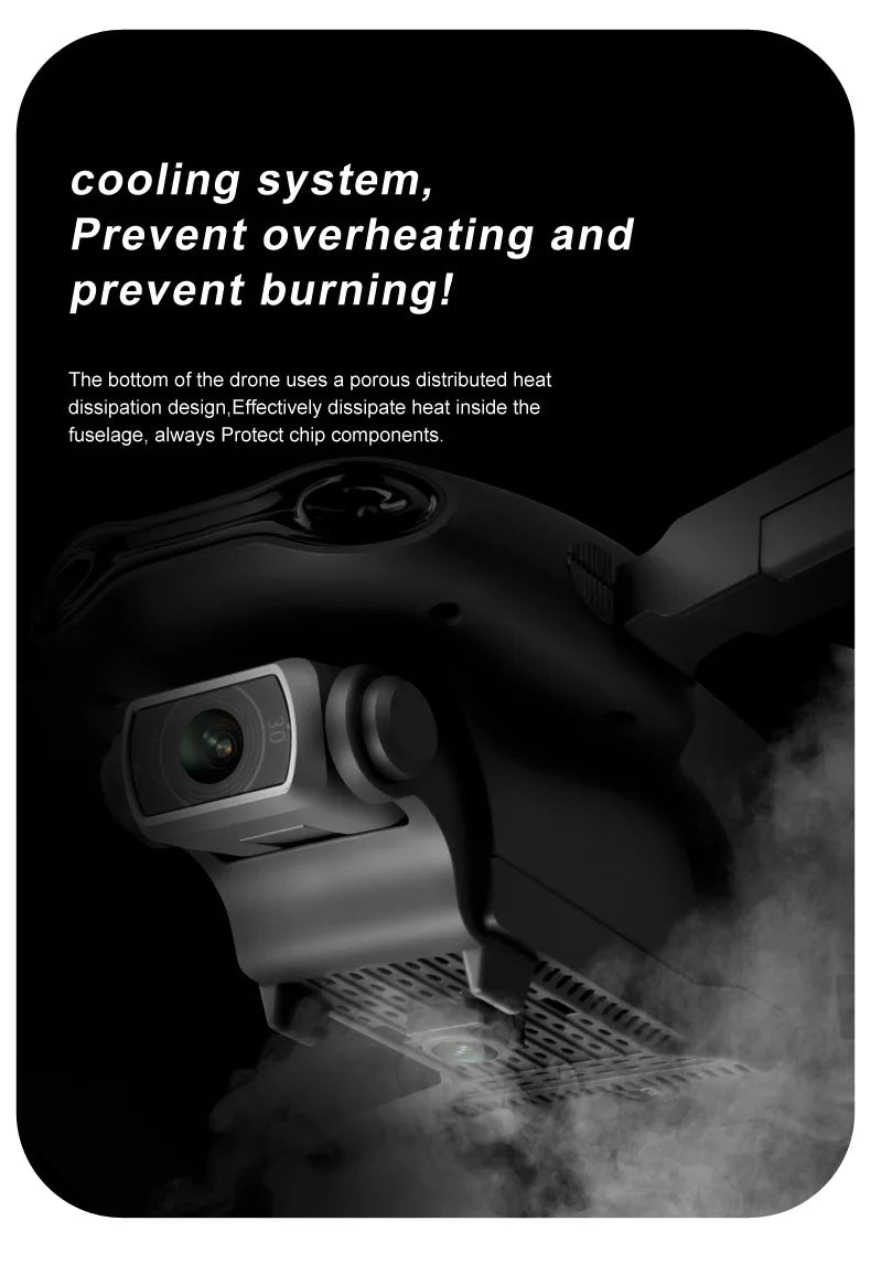 F9 drone obstacle avoidance brushless motor profesional GPS 6k camera drone 23 F9 drone, the bottom of the drone uses a porous distributed heat diss