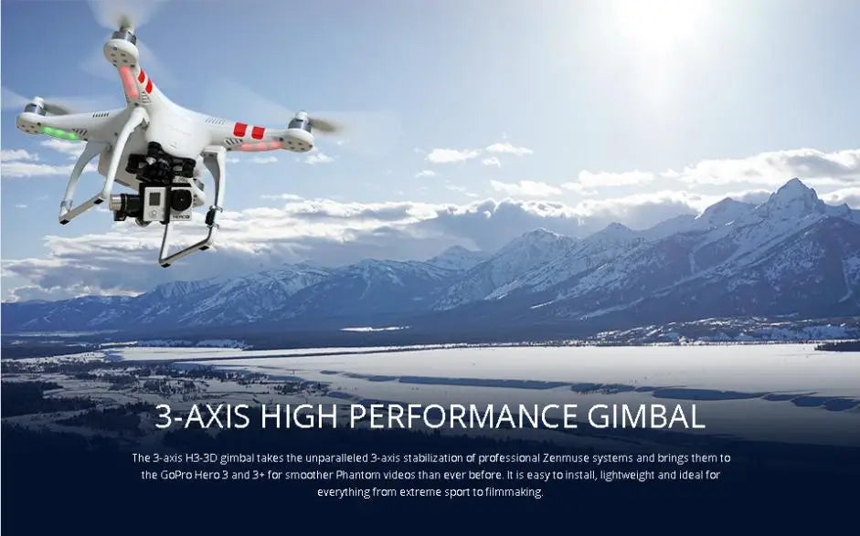 3-AXIS H3-30 gimbal takes the unparalleled 3-axis stabilization