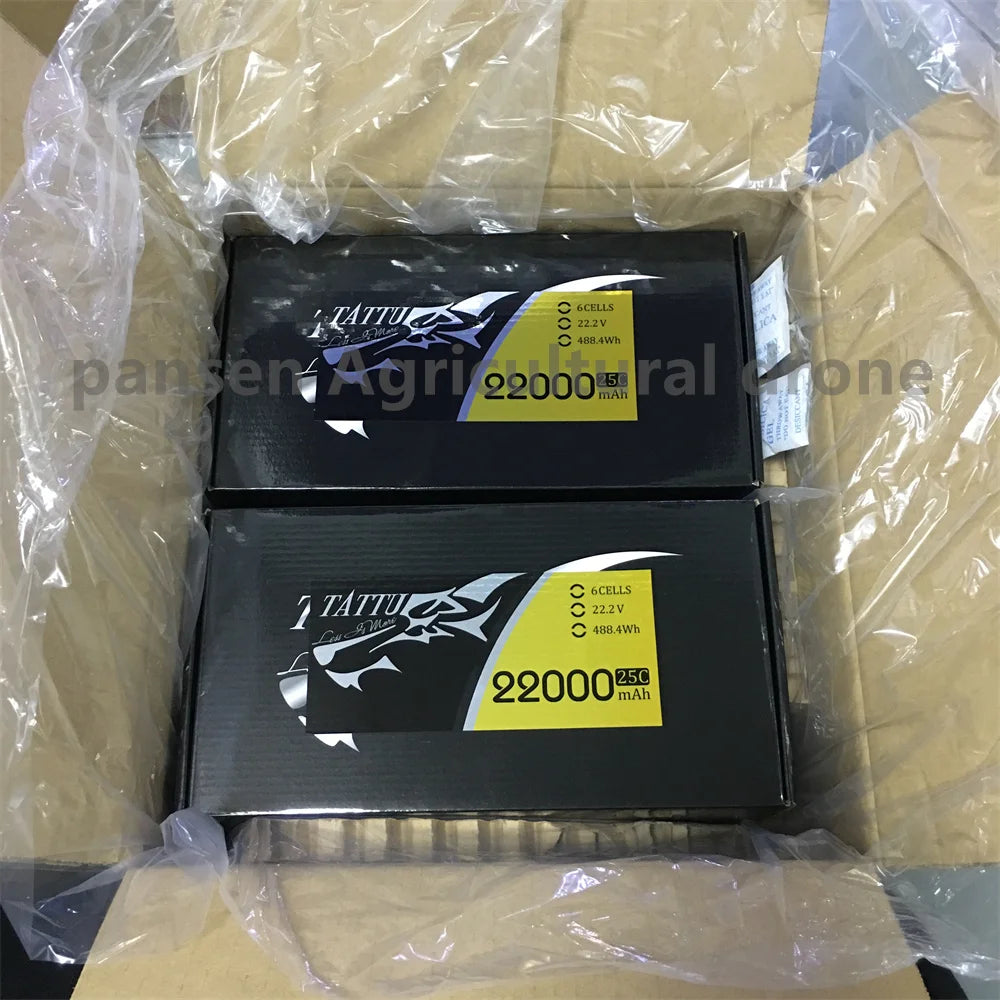 TATTU 22000mAh Battery For Agricultural Drone - 22.2V 6S 488wh LiPO Battery Burst 25C for Big Load Multirotor FPV Drone Hexacopter Octocopter Agriculture Sprayer Drone Accessories 22 TATTU 22000mAh Battery For Agricultural Drone, we won't offer guarantee for damage caused by improper storage or use