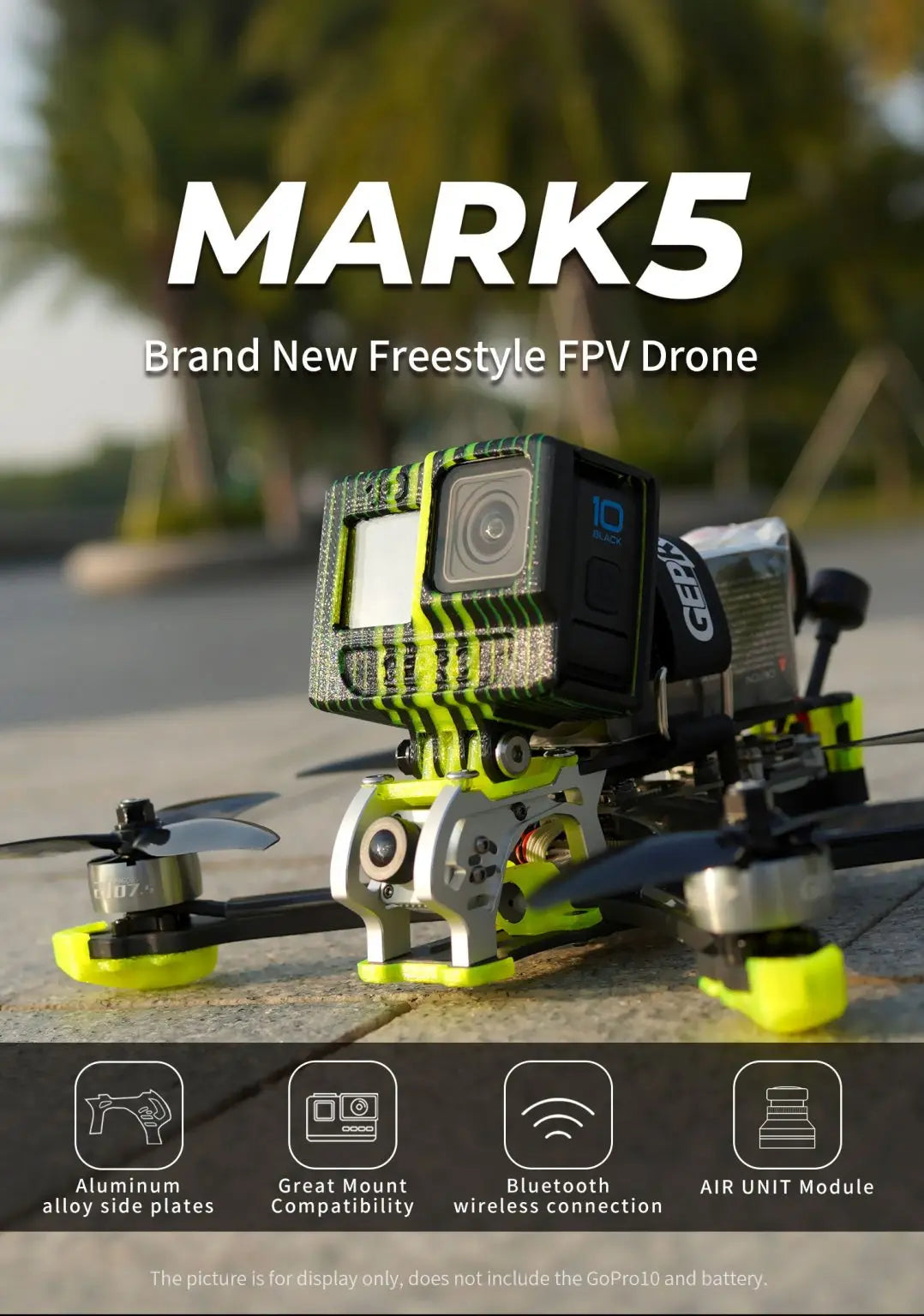GEPRC MARK5 FPV Drone - HD DJI AIR UNIT Freestyle 4S/6S 5Inch SPEEDX2 2107.5 Motor For RC FPV Quadcopter LongRange Freestyle Drone 8 GEPRC MARK5 FPV Drone, MARKS Brand New Freestyle FPV Drone IQ Aluminum Great Mount Bluetooth
