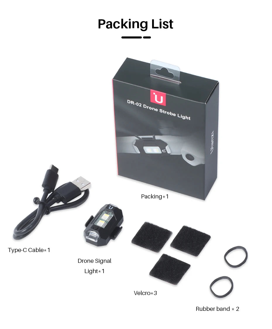 Ulanzi DR-02, Packing List 1 Packing*1 Type-C Cablex* 1 Drone Signal
