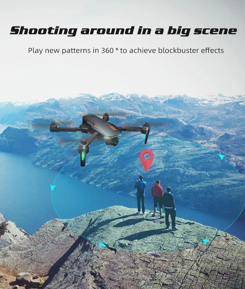 GD91 PRO Drone, Shooting around in a big Scene Play new patterns in 360 to achieve blockbuster