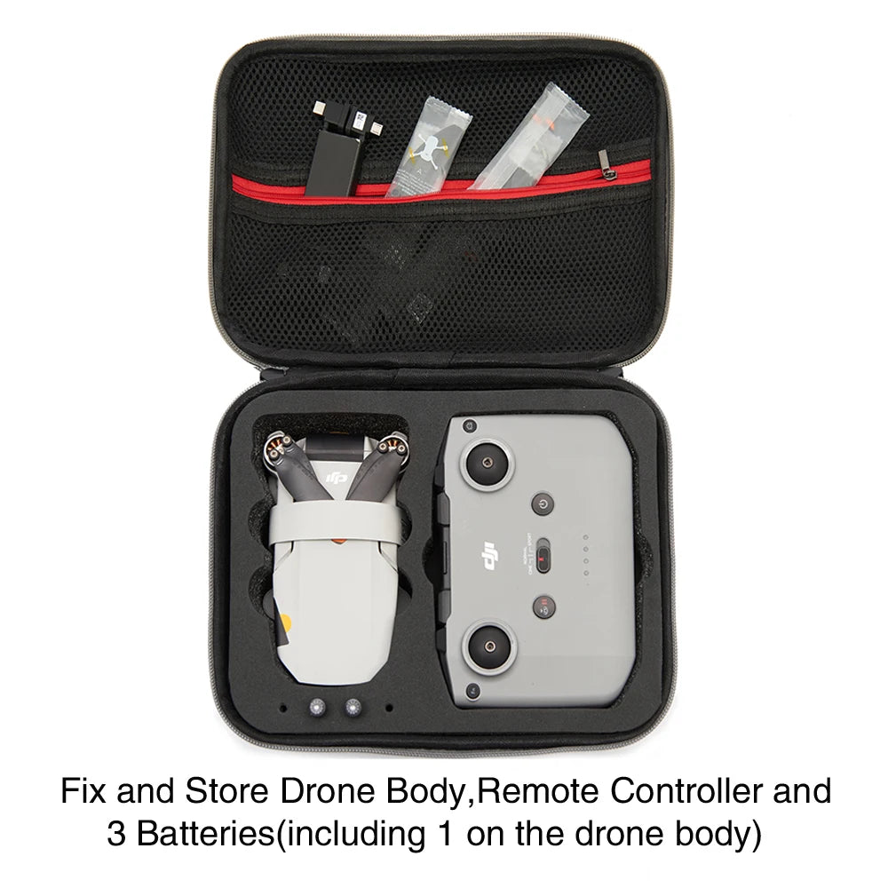 DJI Mini 2 Drone Accessories Portable DJI Mavic Mini 2 Storage Bag Drone Handbag Outdoor Carry Box Case 20 Fix and Store Drone Body,Remote Controller and 3 Batteries(including 1 on