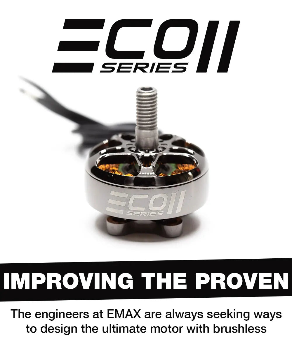 Emax ECO II 2807 Motor, engineers at EMAX are always seeking ways to design the ultimate motor with brushless brushless