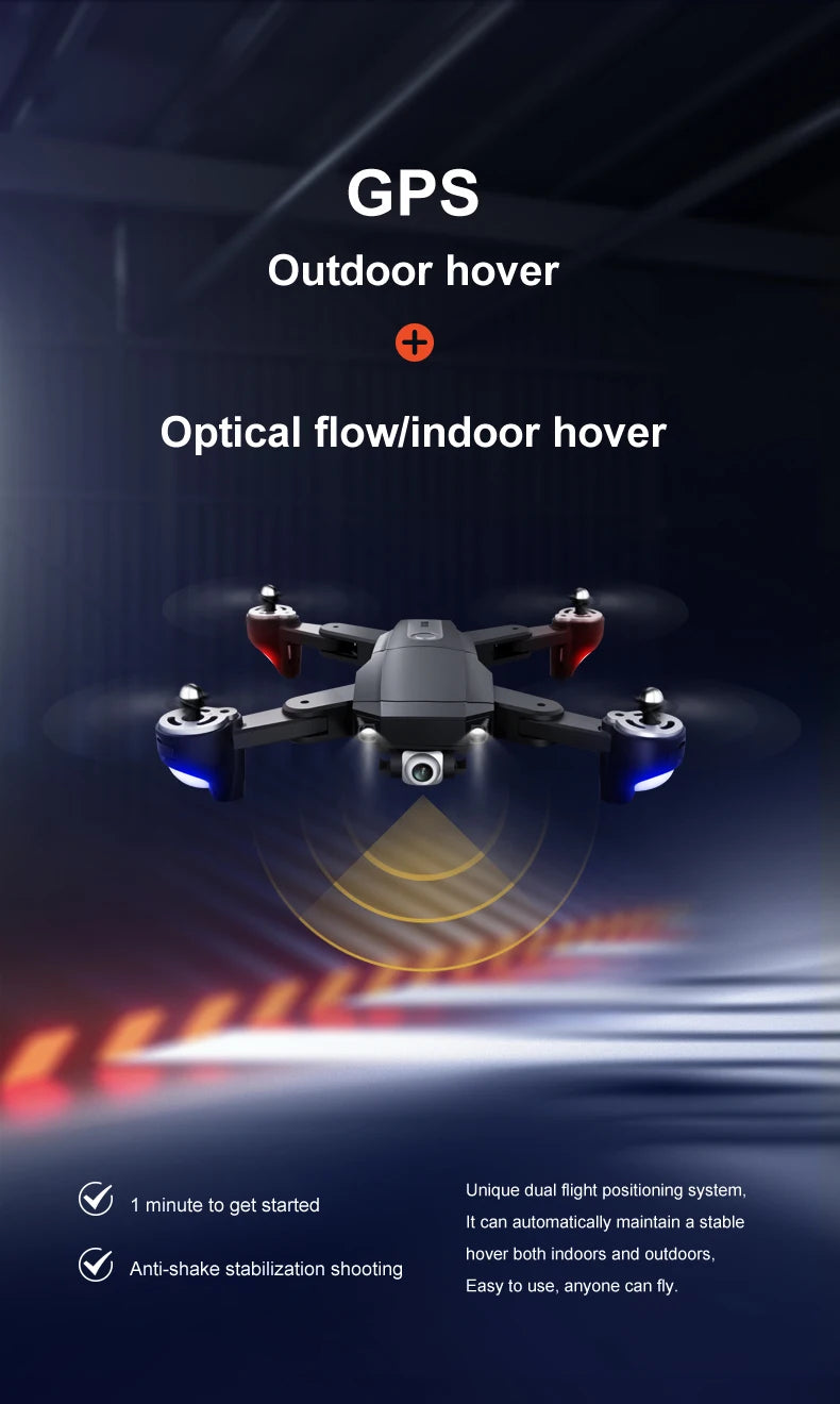 S604 PRO Drone, optical flowlindoor hover can automatically maintain a stable hover both