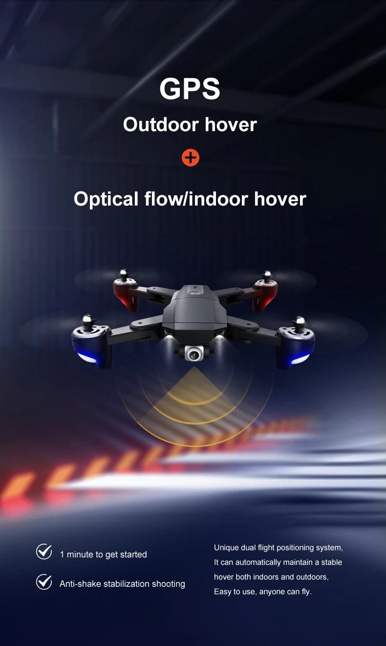 S604 PRO Drone, optical flowlindoor hover can automatically maintain a stable hover both